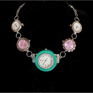 Handmade watch choker necklace